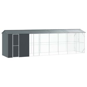 vidaXL Vogelk&auml;fig Anthrazit 860 x 208 x 247 cm Verzinkter Stahl