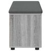 vidaXL Flurbank mit Kissen mit Speicher Graues Sonoma 100 x 38 x 46 cm