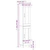 vidaXL Highboard R&auml;uchereiche 34,5x34x180 cm Holzwerkstoff