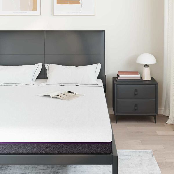 vidaXL Matratze Wei&szlig; und Grau 140 x 200 cm Jacquard-Stoff