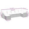 vidaXL 7-tlg. Garten-Sofagarnitur mit Kissen Grau Poly Rattan
