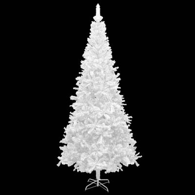 vidaXL Künstlicher Weihnachtsbaum mit Beleuchtung Kugeln L 240 cm Weiß