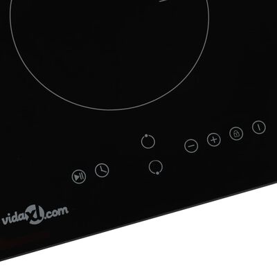 vidaXL Induktionskochfeld mit 2 Platten Touch Control Glas 3500 W