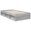 vidaXL Bettrahmen Graues Sonoma 100 x 200 cm Massives Kiefernholz