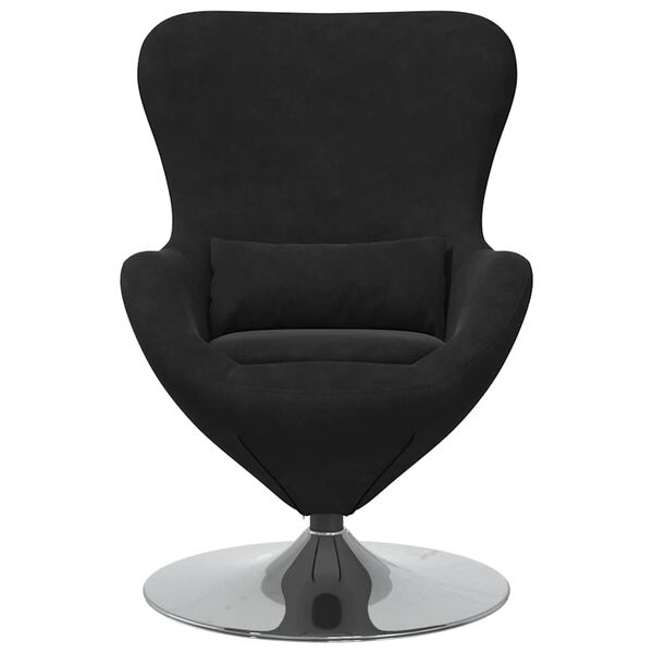 vidaXL Eiersessel Schwarz Samt