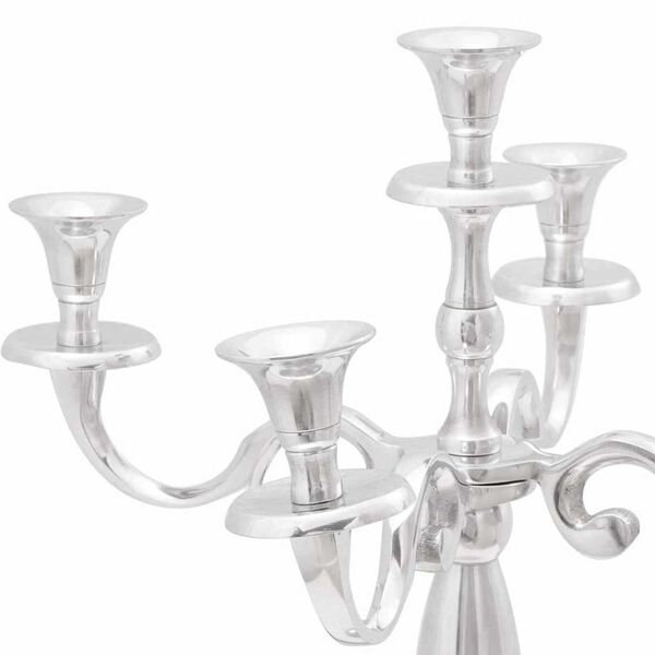 vidaXL Kerzenhalter Silber 39 x 39 x 60 cm Aluminium