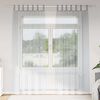 vidaXL Voile-Vorhang 2 pcs Dunkelgrau 260 x 140 cm Polyester