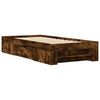 vidaXL Bettgestell ohne Matratze R&auml;uchereiche 90x190 cm Holzwerkstoff