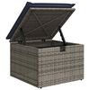 vidaXL 9-tlg. Garten-Sofagarnitur mit Kissen Grau Poly Rattan