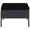vidaXL 6-tlg. Garten-Lounge-Set mit Auflagen Poly Rattan Schwarz