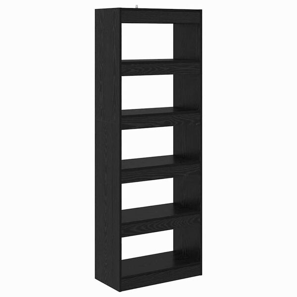 vidaXL B&uuml;cherregal Schwarz Eichen-Optik 60 x 30 x 166 cm Holzwerkstoff