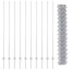 vidaXL Zaun mit Pfosten Silber 1,6 x 10 m Stahl