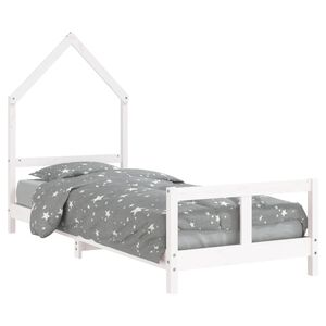 vidaXL Kinderbett Wei&szlig; 80x200 cm Massivholz Kiefer