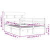 vidaXL Massivholzbett mit Kopfteil Wei&szlig; 120x200 cm