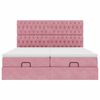 vidaXL Ottoman-Bett mit Matratzen Rosa 160x200 cm Samt