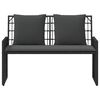 vidaXL Bank Outdoor Uni Schwarz und Dunkelgrau 116 x 55 x 82 cm