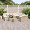 vidaXL Garten-Sofa-Set mit Kissen mit Speicher 13 pcs Beige und Creme