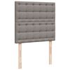 vidaXL Boxspringbett mit Matratze Taupe 80x200 cm Stoff