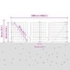 vidaXL Zaun mit Pfosten Grau 0,4 x 50 m Stahl und PVC