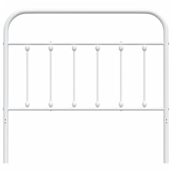 vidaXL Ersatz-Kopfteil Metall Wei&szlig; 107 cm