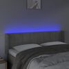 vidaXL LED Kopfteil Hellgrau 147x16x78/88 cm Samt