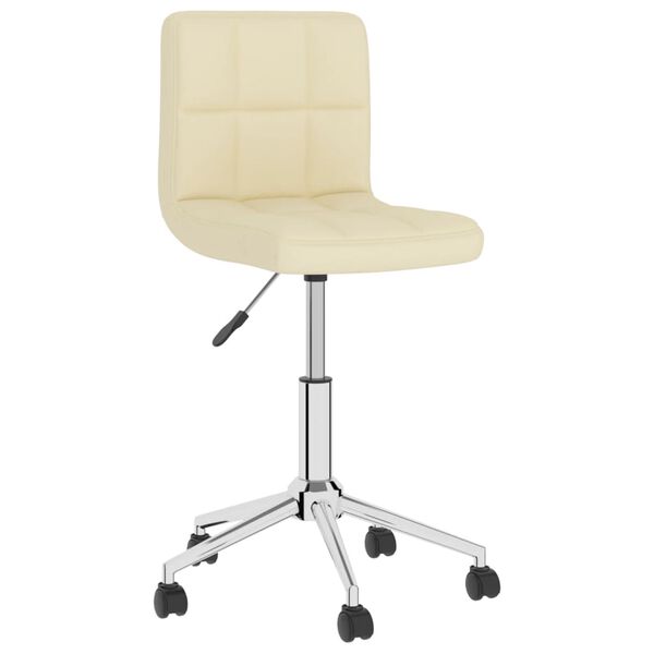vidaXL Esszimmerst&uuml;hle 4 Stk. Drehbar Creme Stoff
