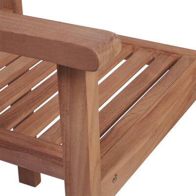 vidaXL Gartenstühle 4 Stk. mit Schwarzen Kissen Massivholz Teak