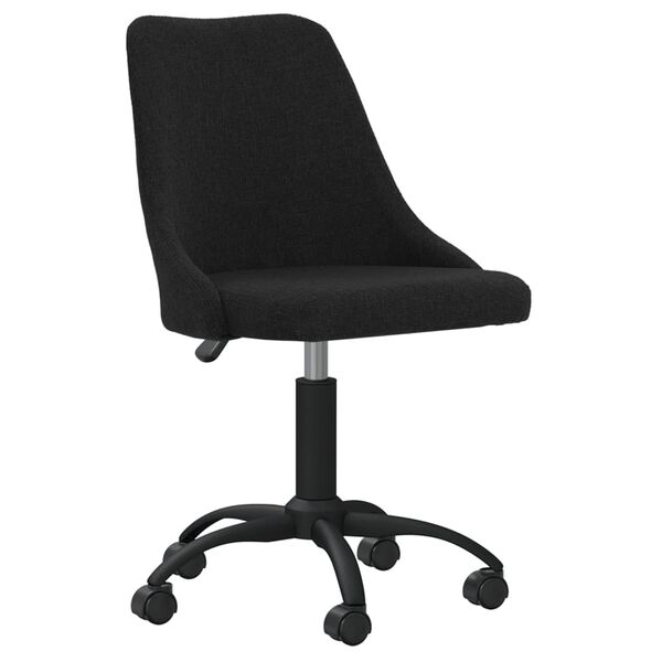 vidaXL Esszimmerstuhl Drehbar Schwarz Stoff