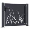 vidaXL Gartentor Anthrazit 100x75 cm Stahl Gras-Design