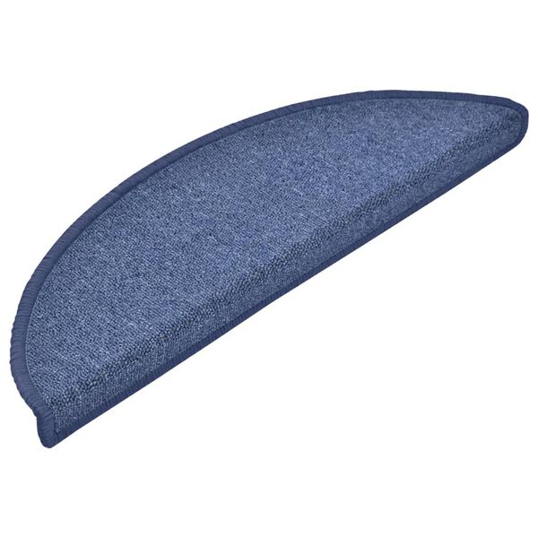 vidaXL Stufenmatten 15 Stk. 56x17x3 cm Blau Halbrund