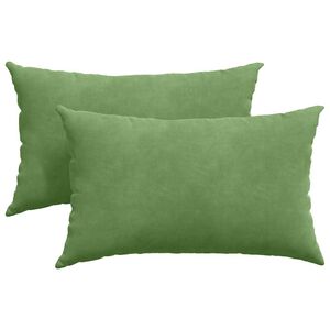 vidaXL Sofakissen 2 St&uuml;ck Hellgr&uuml;n 50 x 30 cm Cordstoff