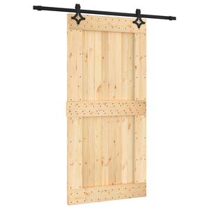 vidaXL Schiebet&uuml;r 100 x 210 cm Massivkiefer (Unbehandelt)