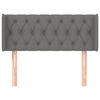 vidaXL Kopfteil mit Ohren Dunkelgrau 103x16x78/88 cm Stoff