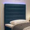 vidaXL LED Kopfteil mit LED-Lichtleisten Blau 90 cm Polyester