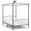 vidaXL Himmelbett-Gestell Schwarz Metall 120 x 200 cm