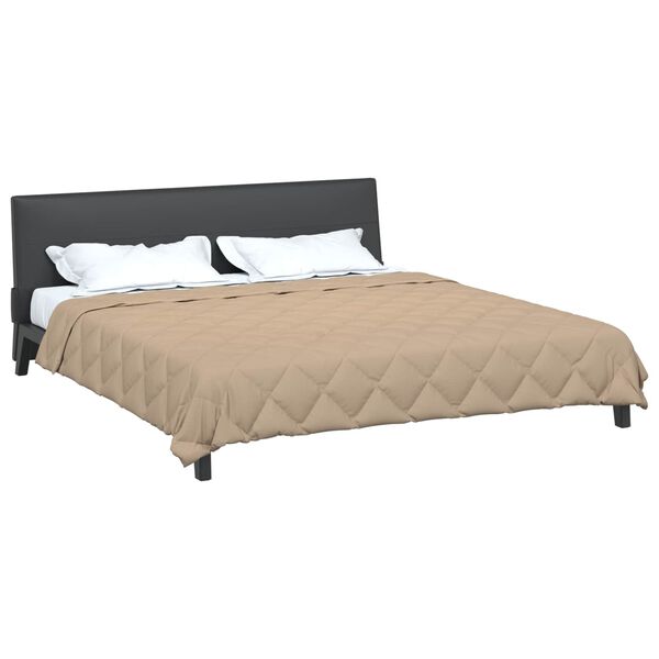 vidaXL Sommerdecke Taupe 200 x 200 cm Mikrofaser