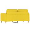 vidaXL 2-Sitzer-Sofa Hellgelb 140 cm Stoff