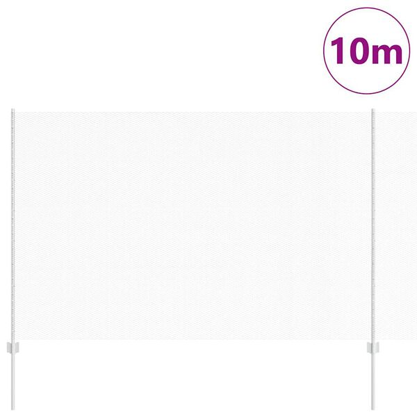 vidaXL Zaun mit Pfosten Silber 1,6 x 10 m Stahl