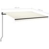 vidaXL Markise Manuell Einziehbar mit LED 3,5x2,5 m Creme