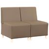 vidaXL Modulares Armfreies Sofa 2 pcs Cappuccino 55 x 74 x 82 cm