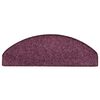 vidaXL Stufenmatten 15 Stk. 65x21x4 cm Dunkelviolett Halbrund Gro&szlig;