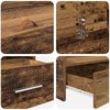 vidaXL Aufbewahrungsbettgestell Altholz 120 x 190 cm Holzwerkstoff