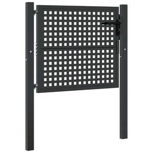 vidaXL Gartentor Anthrazit 100x75 cm Stahl