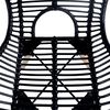 vidaXL Esszimmerst&uuml;hle 2 Stk. Schwarz Natur Rattan