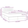 vidaXL Boxspringbett mit Matratze & LED Dunkelgrau 120x190 cm Samt