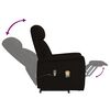vidaXL Massagesessel mit Aufstehhilfe Schwarz Mikrofasergewebe