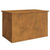 vidaXL Au&szlig;enlagerbox Rostig 80 x 50,5 x 50 cm Stahl