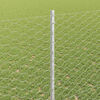 vidaXL Zaun mit Pfosten Silber 1,4 x 50 m Stahl