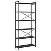 vidaXL B&uuml;cherregal Schwarz Eichen-Optik 40 x 30 x 85 cm Holzwerkstoff