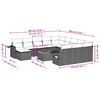 vidaXL 13-tlg. Garten-Sofagarnitur mit Kissen Beige Poly Rattan